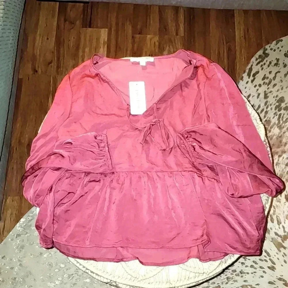 Pink Rose Boho Top NWT - Picture 1 of 3